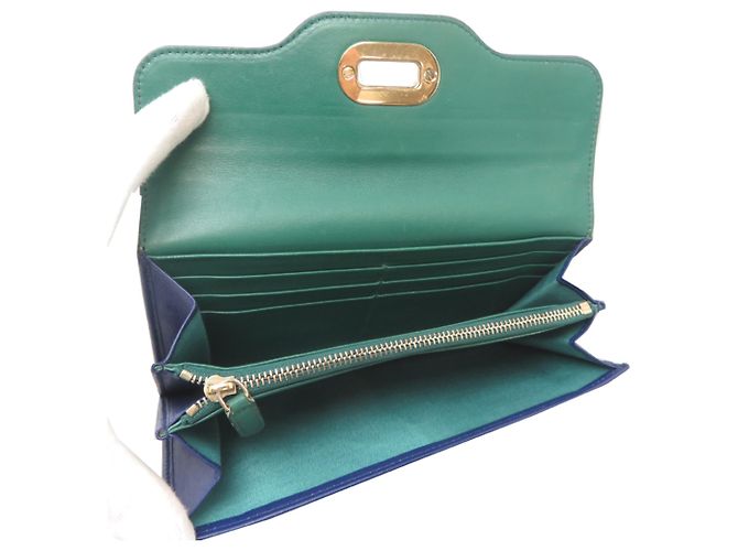 Bulgari Cartera larga para mujer Bvlgari Isabella Rossellini Beige Azul marino - vista 5