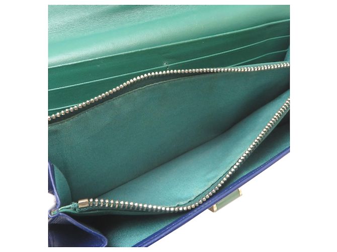 Bulgari Cartera larga para mujer Bvlgari Isabella Rossellini Beige Azul marino - vista 6
