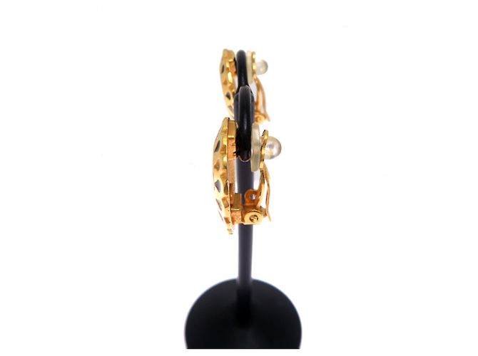 Goldplattierte Clip-Ohrringe von Chanel - Ansicht 3