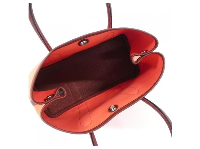 Borsa Hermès Garden Party 30 cm Rosso - vista 4