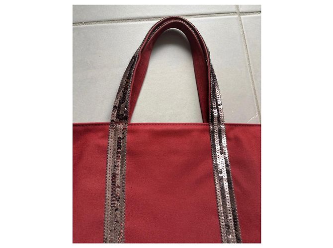 Borsa Tote Vanessa Bruno M Cotone Rosso Bordò - vista 12