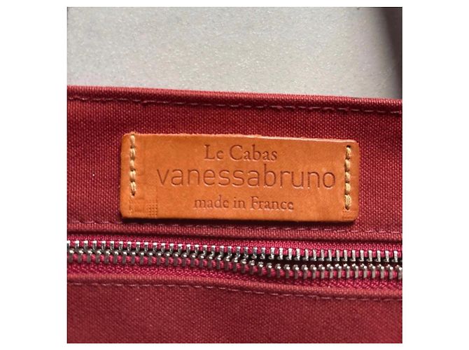 Borsa Tote Vanessa Bruno M Cotone Rosso Bordò - vista 4