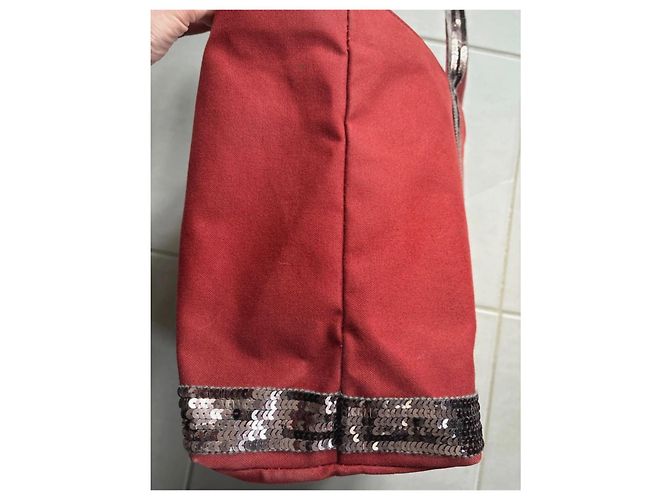 Borsa Tote Vanessa Bruno M Cotone Rosso Bordò - vista 7