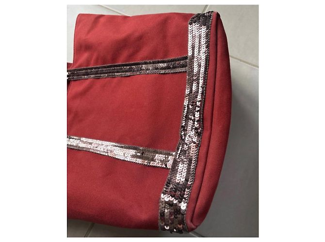 Borsa Tote Vanessa Bruno M Cotone Rosso Bordò - vista 9