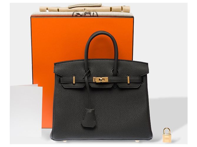 Hermès Borsa HERMES Birkin 25 in pelle grigia - 103145 Grigio - vista 2