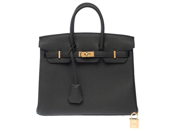 Hermès Borsa HERMES Birkin 25 in pelle grigia - 103145 Grigio - vista 3