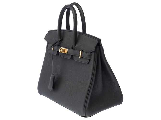 Hermès Borsa HERMES Birkin 25 in pelle grigia - 103145 Grigio - vista 5