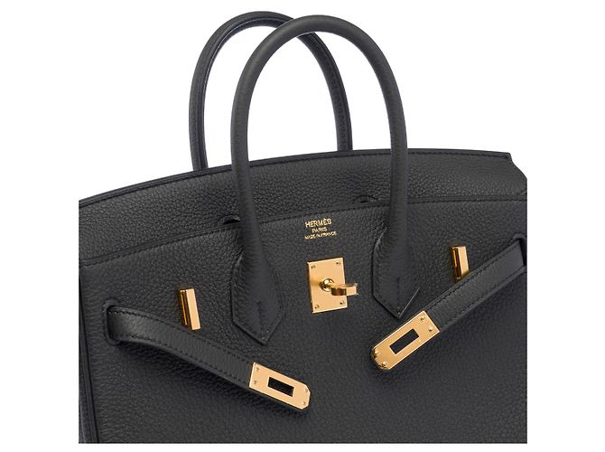 Hermès Borsa HERMES Birkin 25 in pelle grigia - 103145 Grigio - vista 7