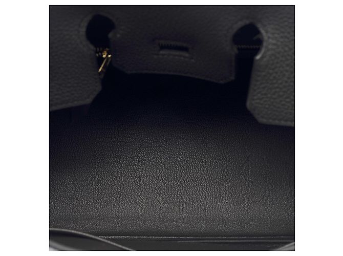 Hermès Borsa HERMES Birkin 25 in pelle grigia - 103145 Grigio - vista 9