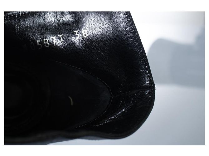 Botines de plataforma de cuero negro Tom Ford - vista 8