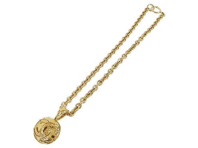 Collana Chanel color oro con pendente D'oro - vista 2