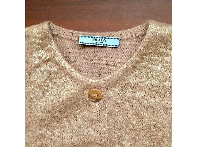 Prada Cardigan in Gold Mohair Beige Golden - Ansicht 3