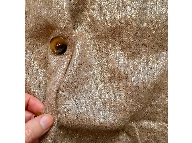 Prada Cardigan in Gold Mohair Beige Golden - Ansicht 4