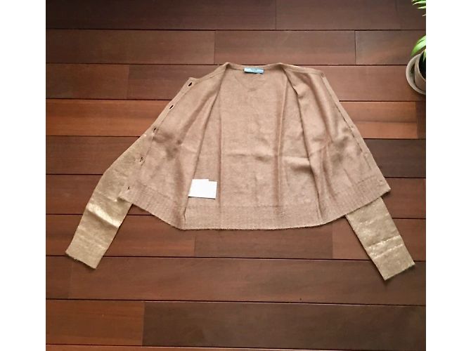 Prada Cardigan in Gold Mohair Beige Golden - Ansicht 8