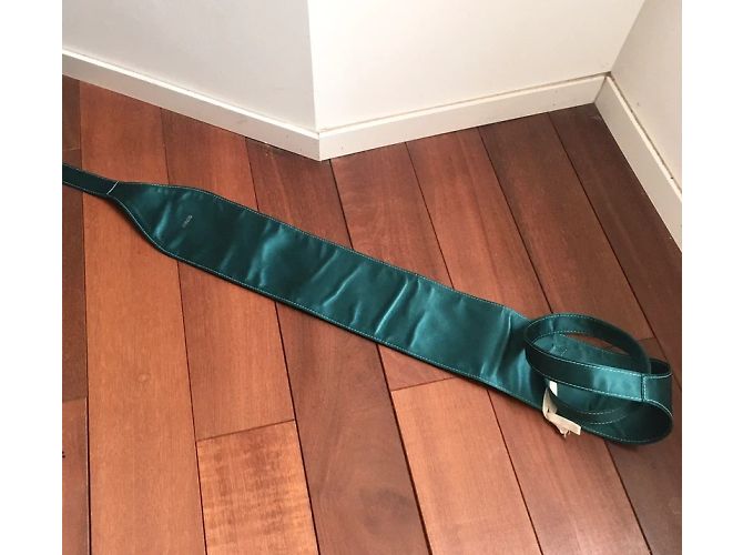 Kenzo Obi-Gürtel aus Petrolblauem Satin Türkis - Ansicht 9