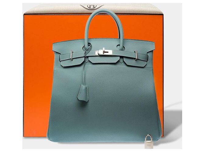 Haut à courroies Hermès Borsa HERMES Haut a Courroies in Pelle Blu - 103133 - vista 2