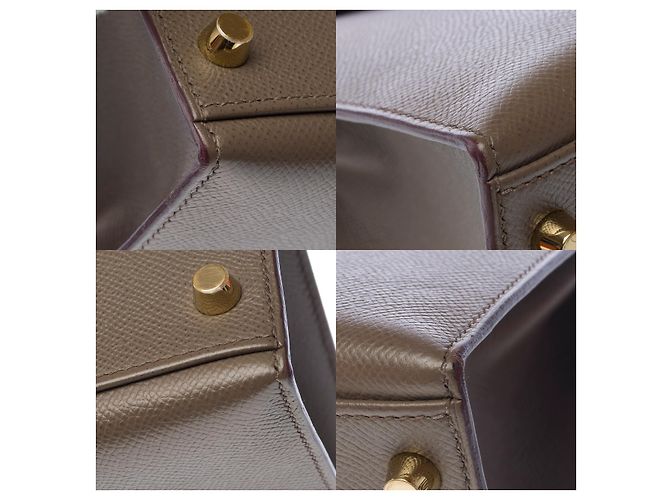 Hermès Borsa HERMES Kelly 28 in Pelle Grigia - 103124 Grigio - vista 12