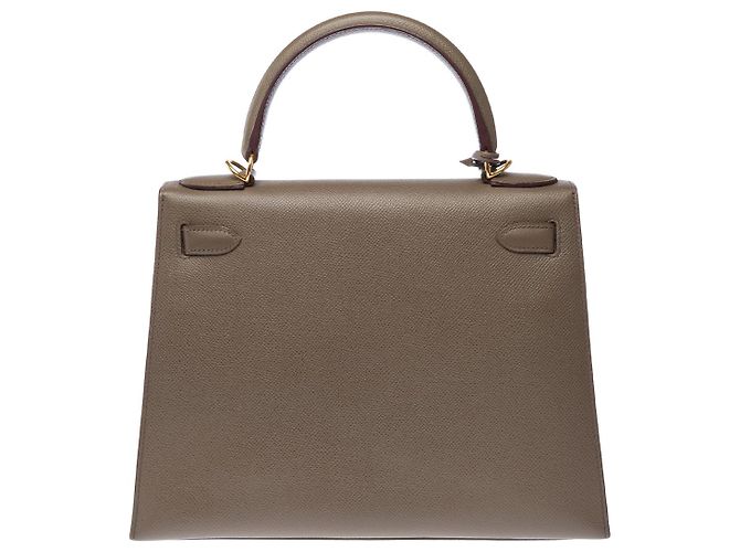 Hermès Borsa HERMES Kelly 28 in Pelle Grigia - 103124 Grigio - vista 4