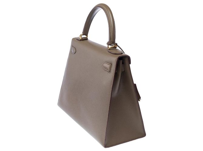Hermès Borsa HERMES Kelly 28 in Pelle Grigia - 103124 Grigio - vista 6