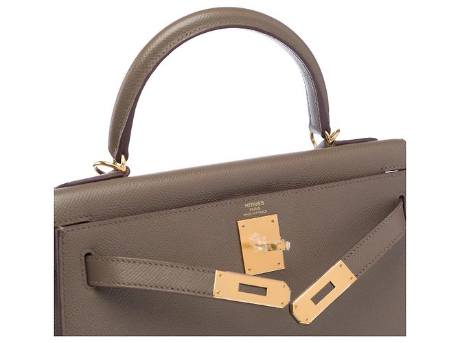 Hermès Borsa HERMES Kelly 28 in Pelle Grigia - 103124 Grigio - vista 7