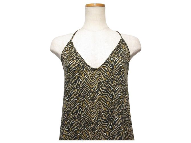 Autre Marque Lisiere Tiger Print Kleid Braun - Ansicht 4