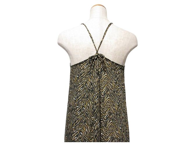 Autre Marque Lisiere Tiger Print Kleid Braun - Ansicht 5
