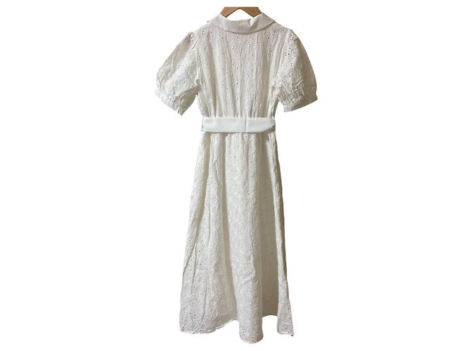 Autre Marque Ausschnittstickerei Kleid PROPORTION BODY DRESSING Weiß - Ansicht 2