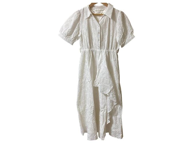 Autre Marque Ausschnittstickerei Kleid PROPORTION BODY DRESSING Weiß - Ansicht 3