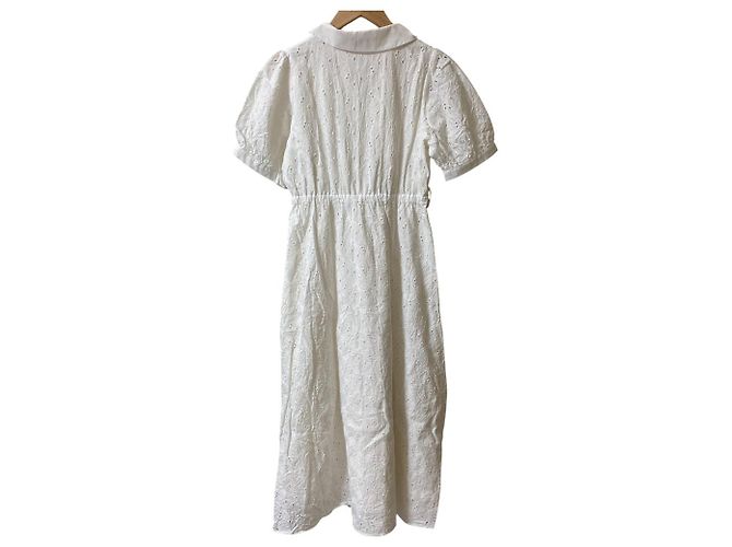 Autre Marque Ausschnittstickerei Kleid PROPORTION BODY DRESSING Weiß - Ansicht 4