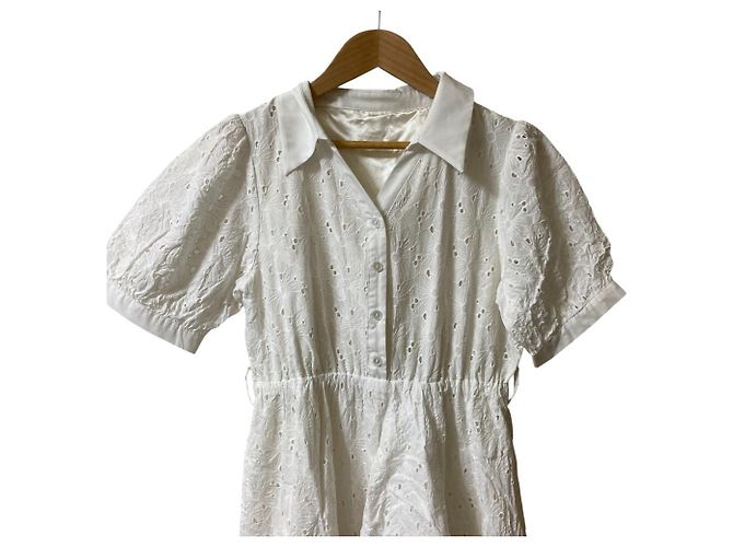 Autre Marque Ausschnittstickerei Kleid PROPORTION BODY DRESSING Weiß - Ansicht 5