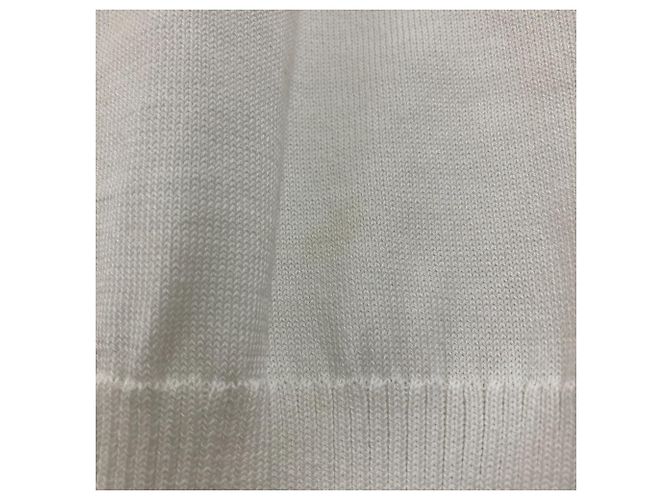 Autre Marque BLAMINK Kurzarm Rundhals Strickpullover Weiß - Ansicht 7