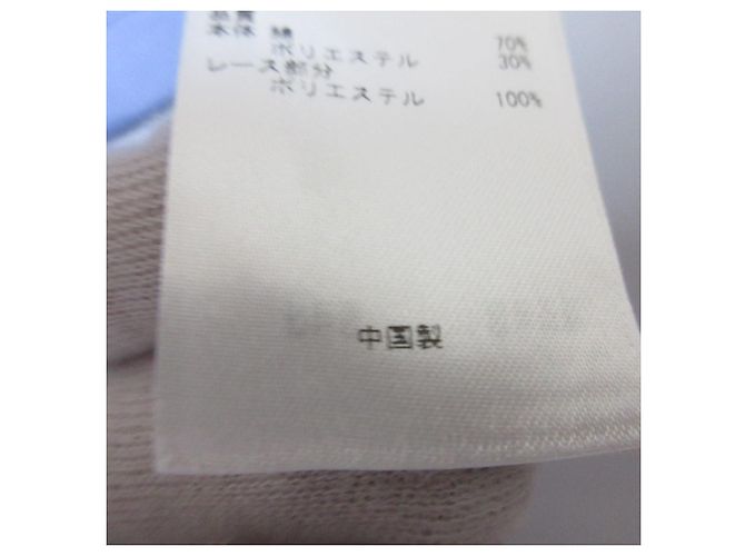 Autre Marque Kumikyoku Sweatfleckgeschützter, wasserabweisender GIZA Baumwoll-Jersey-Pullover mit Rüschenärmeln Blau Hellblau - Ansicht 8