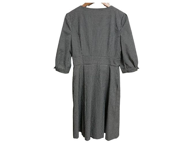 Autre Marque TOCCA Seersucker Gingham Kleid Braun - Ansicht 2