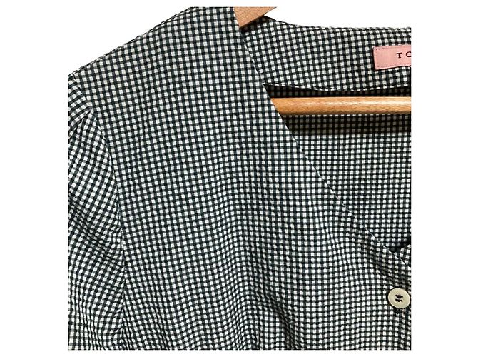 Autre Marque TOCCA Seersucker Gingham Kleid Braun - Ansicht 4