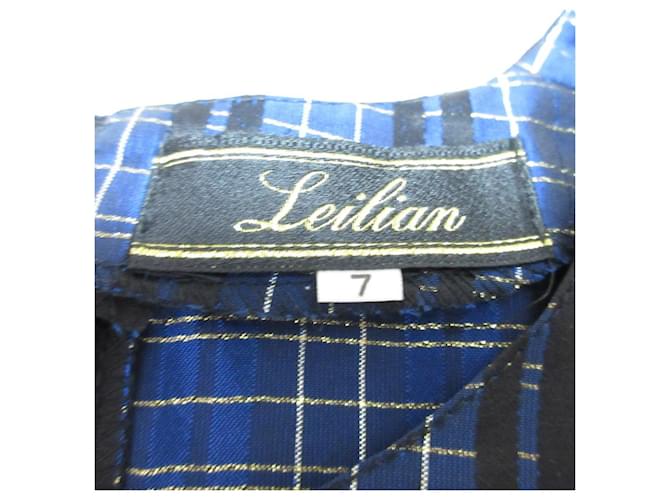 Autre Marque Leilian Karo Pullover Bluse Blau Marineblau - Ansicht 4