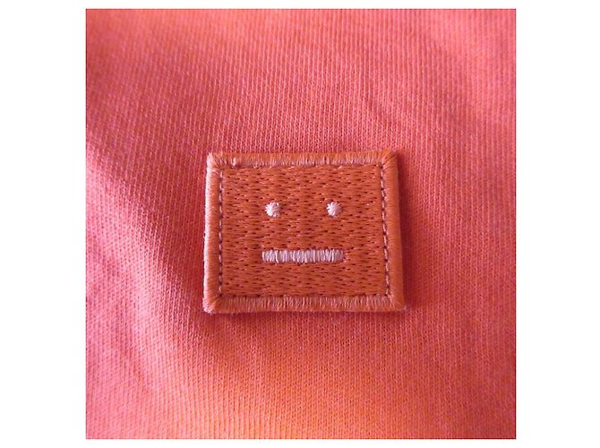 Camiseta de algodón de manga corta Acne Studios Naranja - vista 4