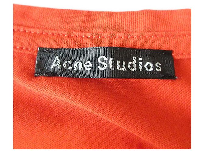 Camiseta de algodón de manga corta Acne Studios Naranja - vista 5