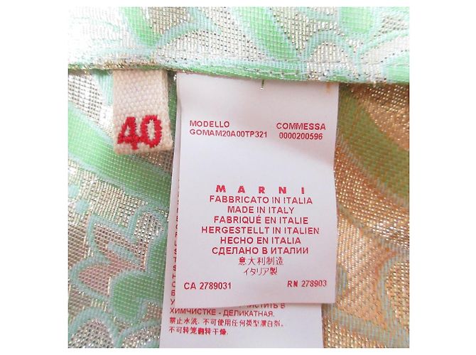 Saia plissada estampada Marni Verde - vista 5