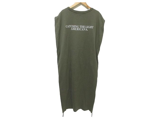 Autre Marque Abito con zip AMERICANA Hem Verde Cachi - vista 2