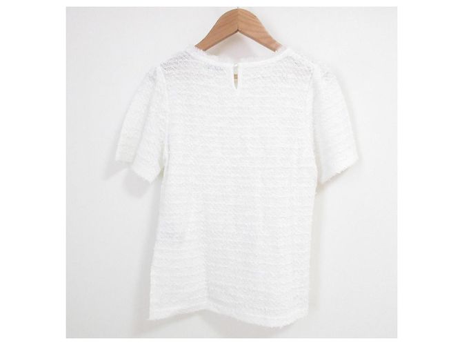 Autre Marque Camiseta de punto con flecos Rene Lame Blanco - vista 2