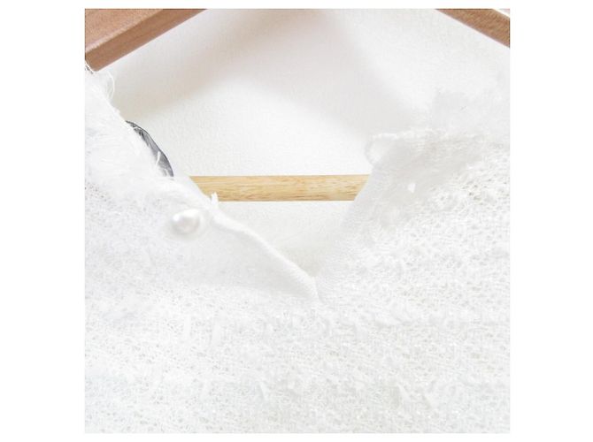 Autre Marque Camiseta de punto con flecos Rene Lame Blanco - vista 3