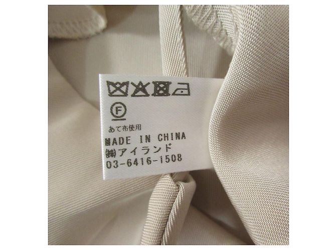 Autre Marque Diagram Satin Kleid Beige - Ansicht 10