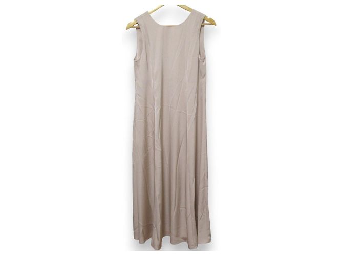Autre Marque Diagram Satin Kleid Beige - Ansicht 5