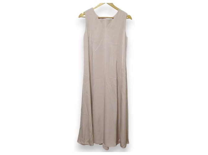 Autre Marque Diagram Satin Kleid Beige - Ansicht 6