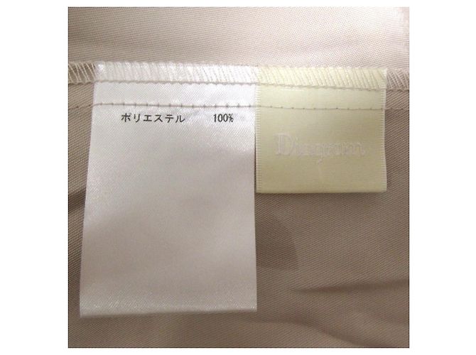 Autre Marque Diagram Satin Kleid Beige - Ansicht 7