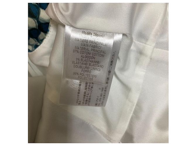 Autre Marque V-Ausschnitt Kleid Paule Ka Weiß Blau - Ansicht 10