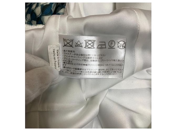 Autre Marque V-Ausschnitt Kleid Paule Ka Weiß Blau - Ansicht 12