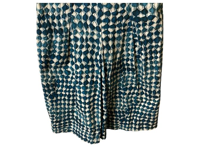 Autre Marque V-Ausschnitt Kleid Paule Ka Weiß Blau - Ansicht 7