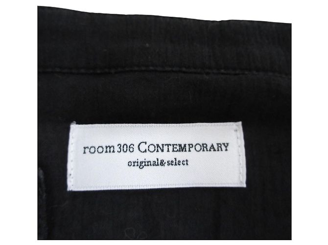 Autre Marque room306 CAMISA DE GASA DE ALGODÓN CONTEMPORÁNEA Negro - vista 5