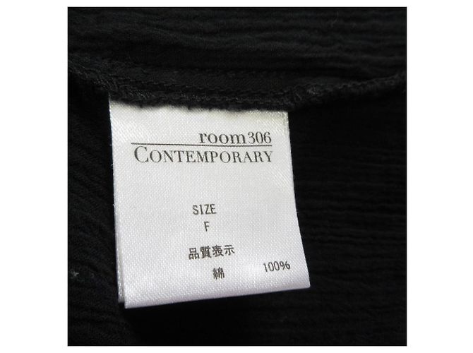 Autre Marque room306 CAMISA DE GASA DE ALGODÓN CONTEMPORÁNEA Negro - vista 6